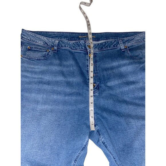 Michael Kors Womens Wide-Leg Frayed Hem Capri Jeans Size 24W Made In Colombia 98 - Picture 6 of 8